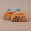 FQ marque cheveux lettrage logo personnalisé larges dents massage peigne en bois pêche exquis